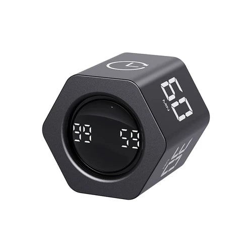 Productivity Timer Productivity Cube Timer Gravity Sensor LED Display 4 Preset Time Kids Time Management Kitchen Countdown Timer
