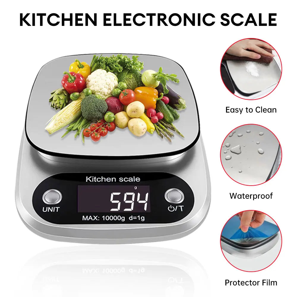 High Precision Kitchen Scale 10kg Electronic Jewelry Food Baking Scale Multifunction Measuring Tool Electronic Scale Lcd Display