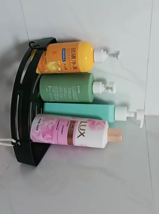 Strong Adhesive No Drill Shower Shelf - Upgraded Waterproof Bathroom Organizer Shampoo & Towel Holder Caddy Wall Mount Storage